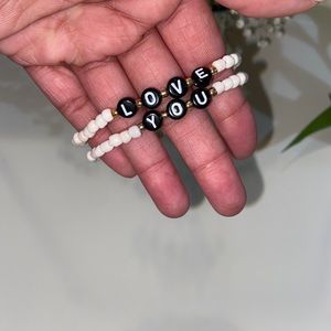 Handmade LOVE YOU Alphabet Glass Beaded Bracelet